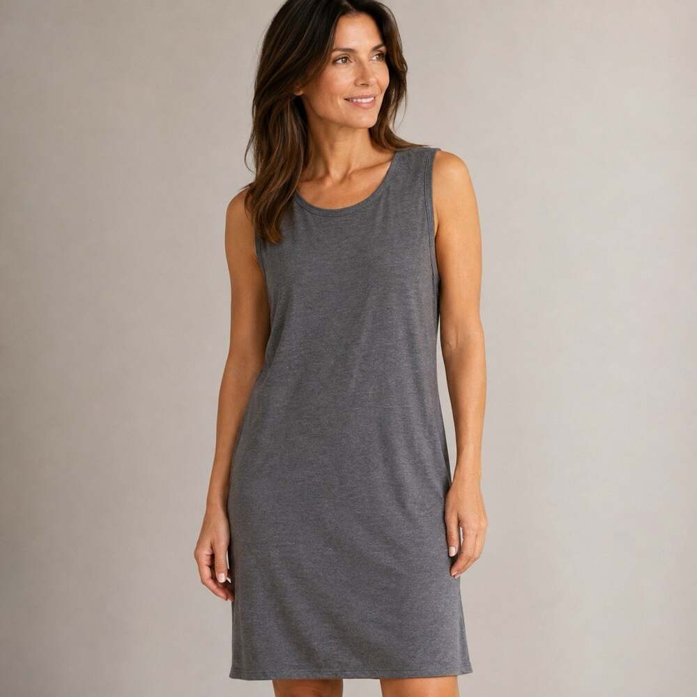 Susana Monaco Jersey Tank Dress size Small Heather Gray Sleeveless Minimalist